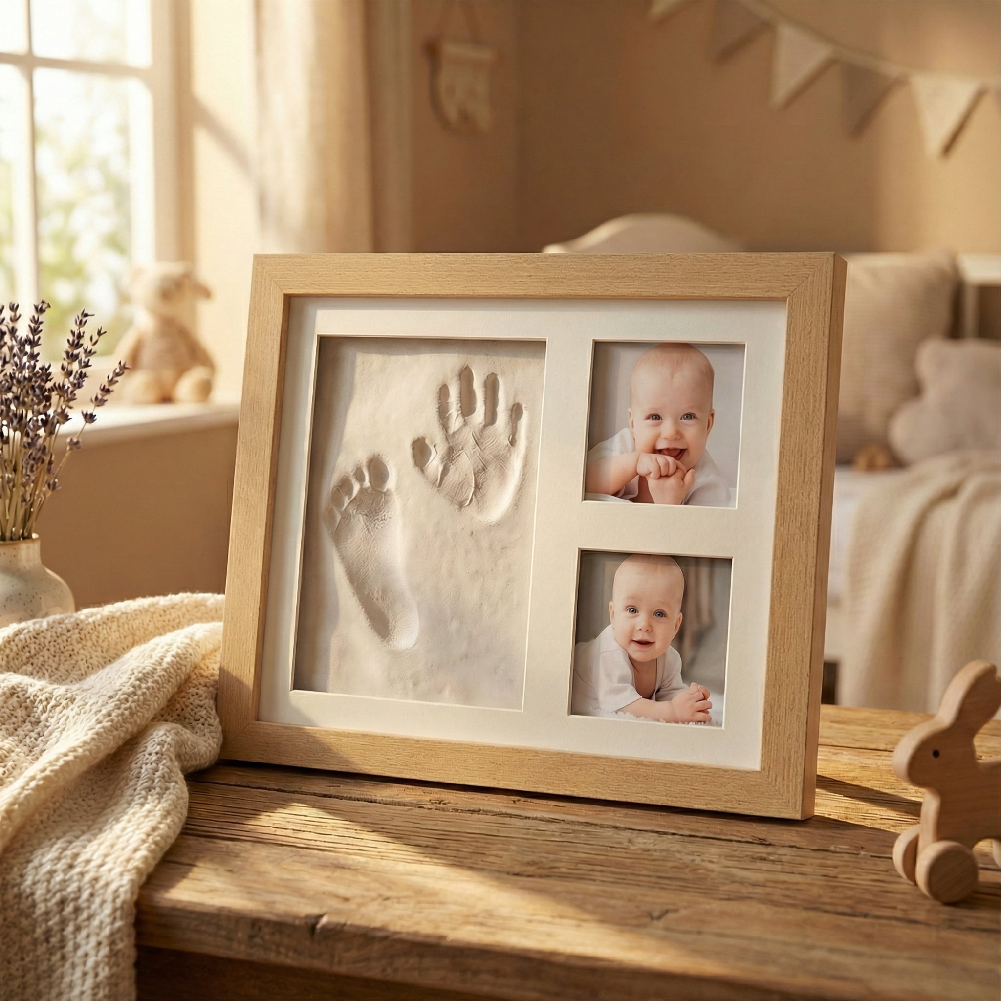 Baby Handprint & Footprint Photo Frame Kit