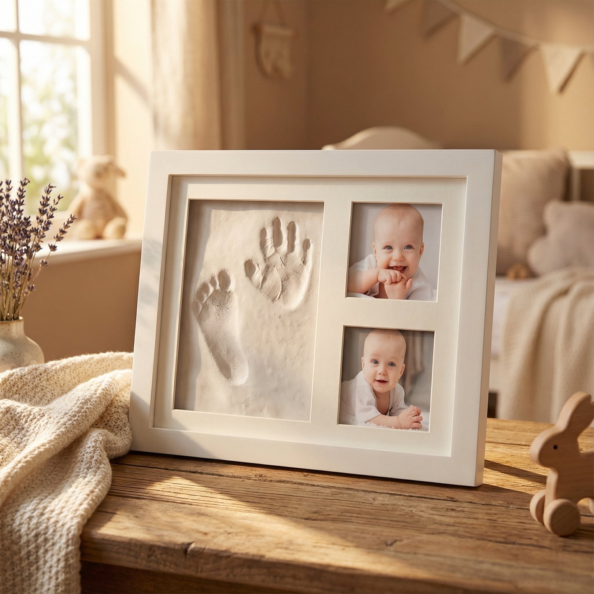 Baby Handprint & Footprint Photo Frame Kit