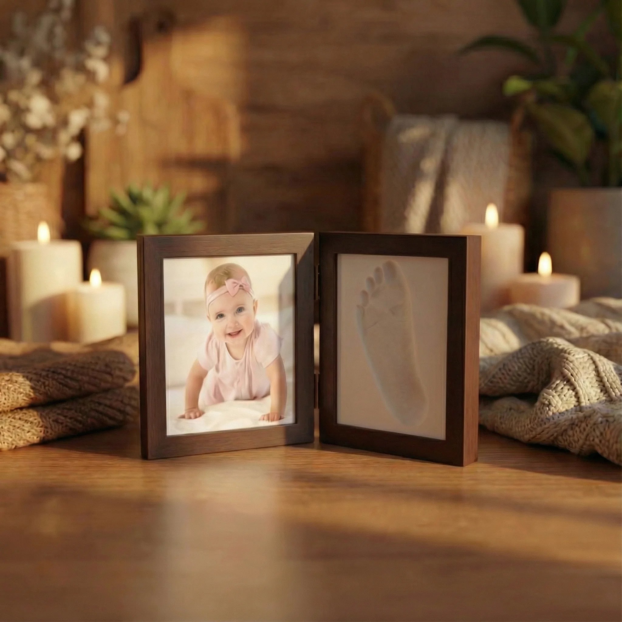 Baby Handprint & Footprint Photo Frame Kit