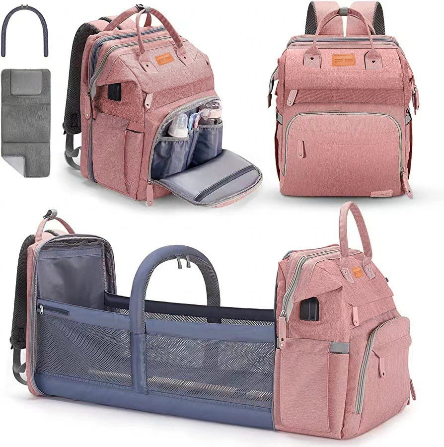 All-in-One Diaper Bag / Nappy Bag with Fold-Out Changing Station