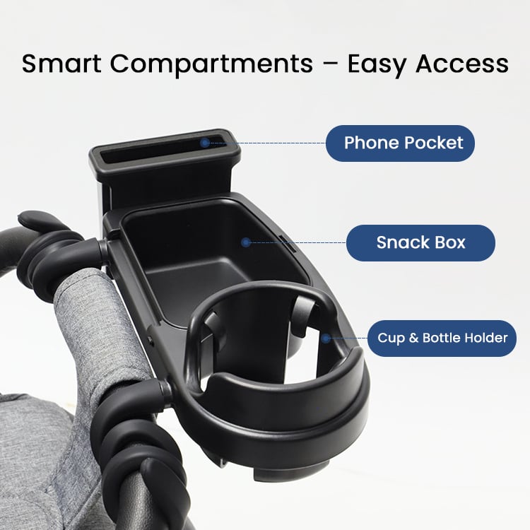summer infant stroller tray Multi-Function Stroller Tray – Easy Install, Snack & Bottle Holder – Cloosoft