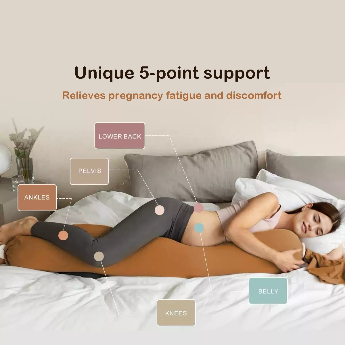 5-Point Support for Enhancing Comfort and Promoting Relaxation